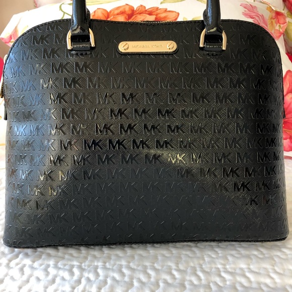 Michael Kors Handbags - MK Black Cindy Domed Satchel
